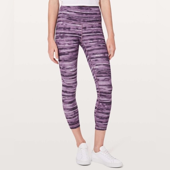 lululemon athletica Pants - Lululemon Wunder Under Hi-Rise 7/8 Leggings Size 8 Shadowed Smoked Mullberry
